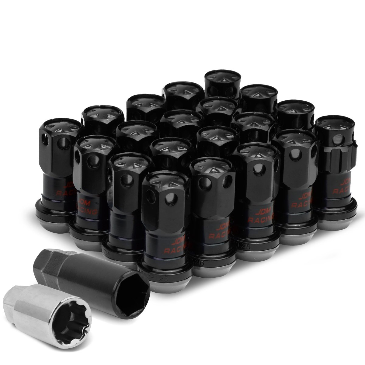 Amazon.com: DNA Motoring M12x1.25 Closed End Lug Nuts, 16 Pcs